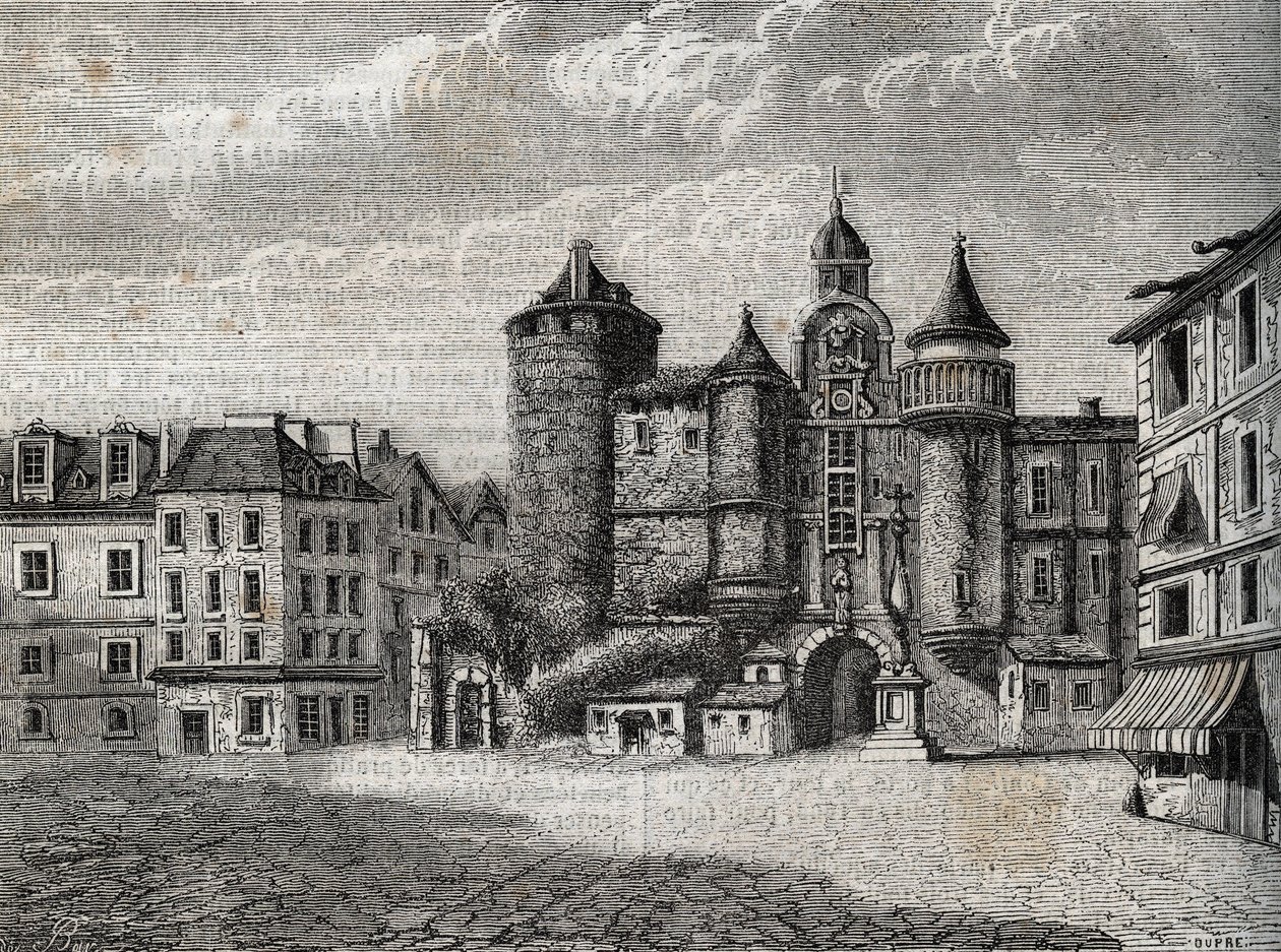 Le Vieux Paris - le Grand Chatelet - Engraving in 