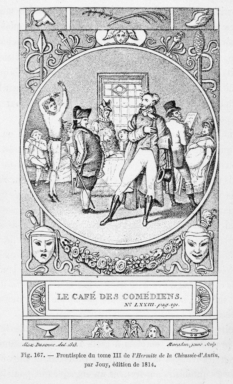 Le cafe des Comediens, frontispiece of Volume III of 