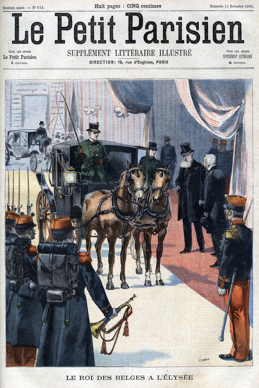 Le roi des belges Leopold II received in L