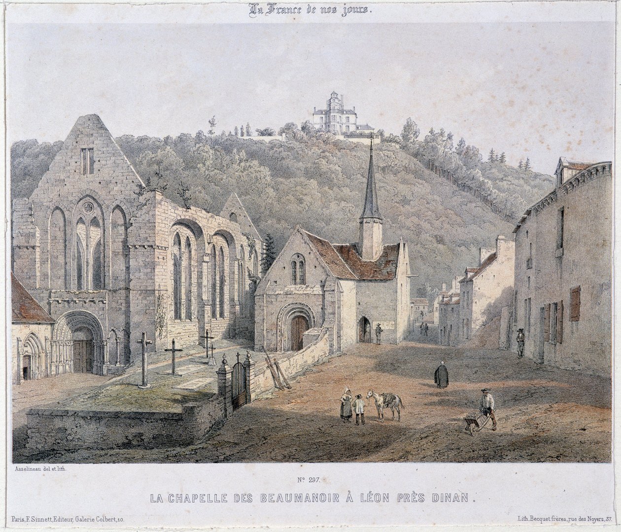 Lehon Abbey and Beaumanoir Chapel near Dinan by French School
