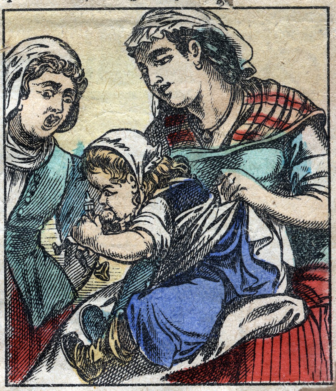 Lemuel Gulliver at the Payx des Gants de Brobdingnag. Illustration for "Gulliver