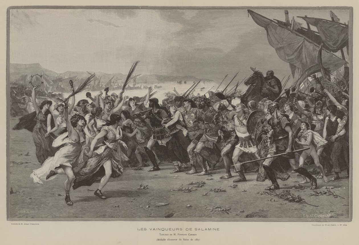 The Victors of Salamis by French School