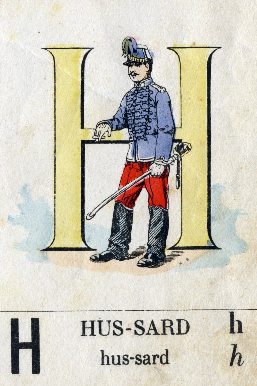Letter H: Hussar by French School