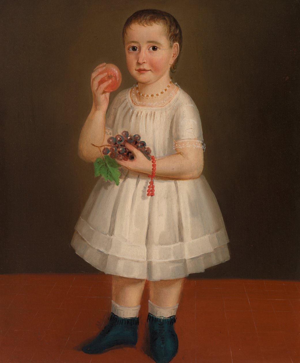 Little Girl with Fruit, c.1840 by French School