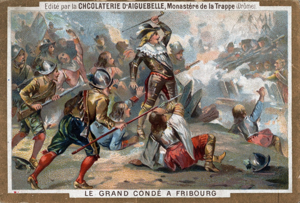 Louis II of Bourbon, Prince of Condé, known as Le Grand Condé, at the Battle of Fribourg in 1644 by French School