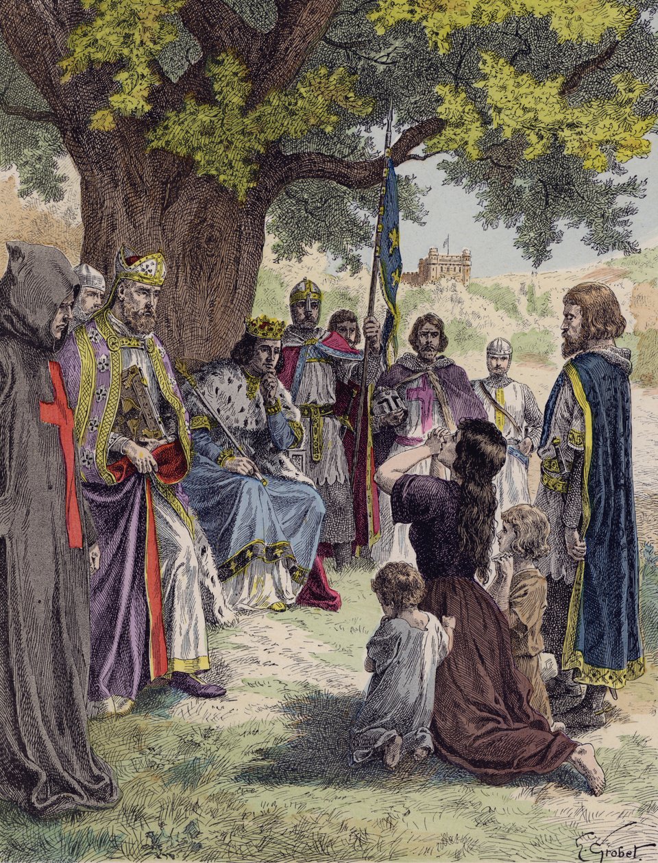 Louis IX of France Dispensing Justice Beneath an Oak Tree at Vincennes by French School