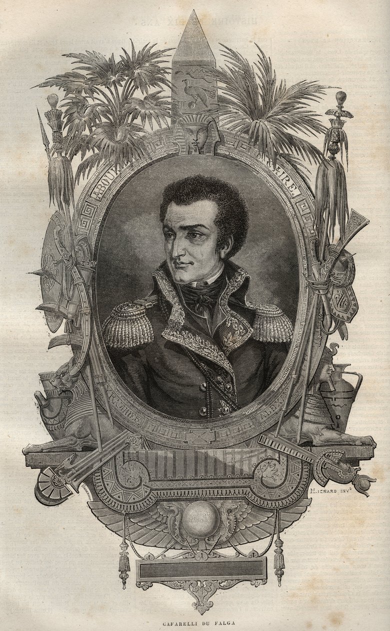 Louis Marie Maximilien de Caffarelli du Falga (1756-1799) French general during French Revolution - Engraving in New National Encyclopedia by Maurice La Charest - 1870 by French School