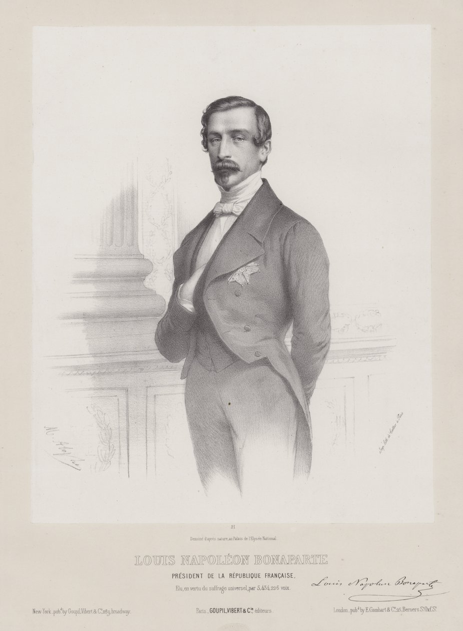 Louis Napoleon Bonaparte, President of the French Republic, c1848 by French School