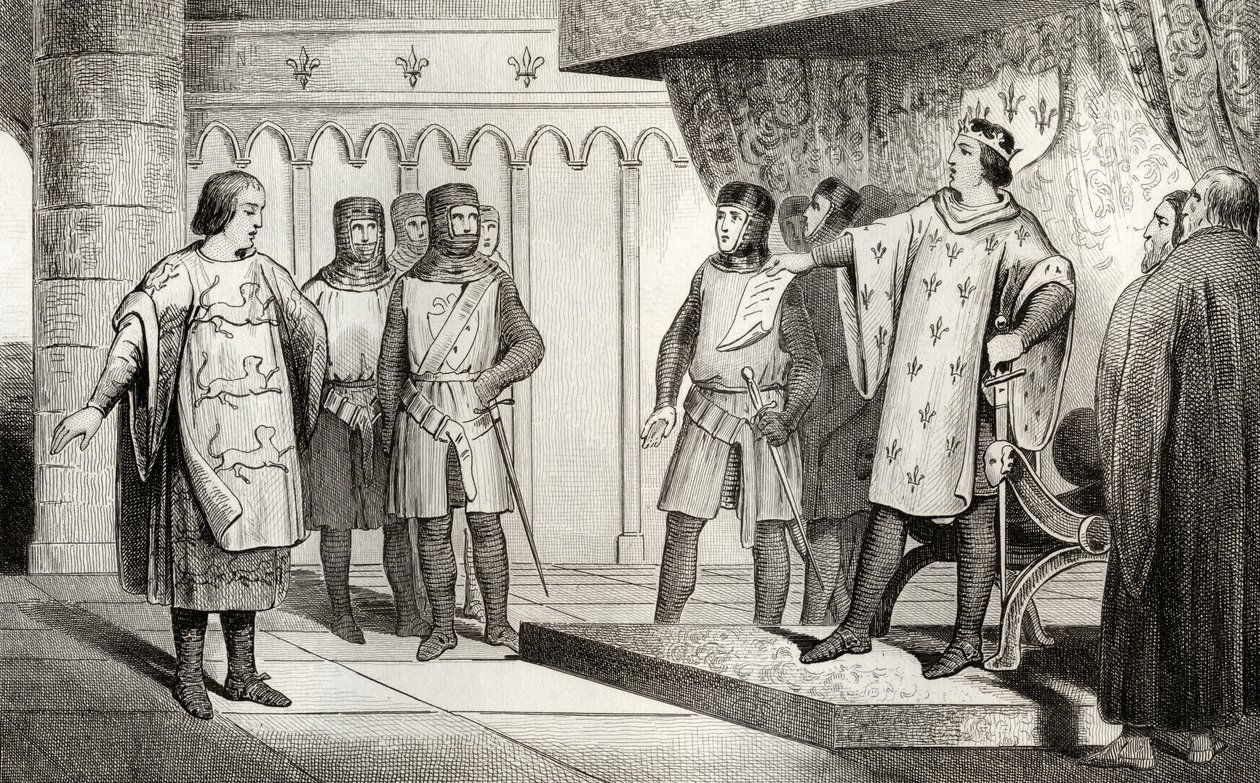 Louis VIII the Lion receives an envoy from his enemy Henry III of England, from 