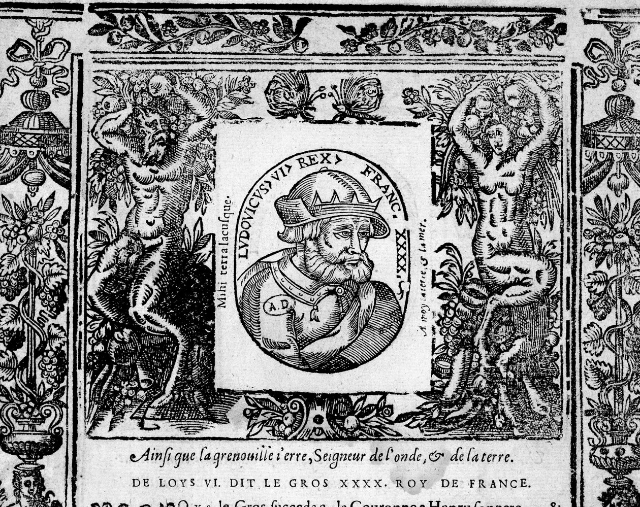 Louis VI Le Gros - in Portraits of the kings of France by French School