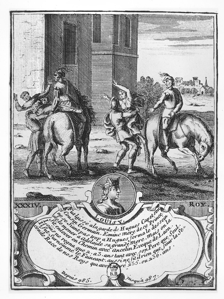 Louis V the Fainéant by French School