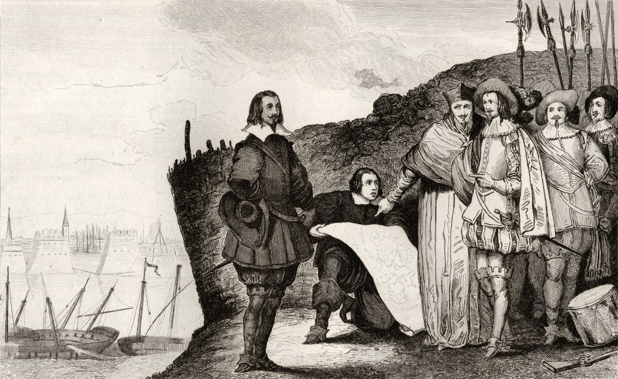 Louis XIII at the Siege of La Rochelle in October 1628 (from 