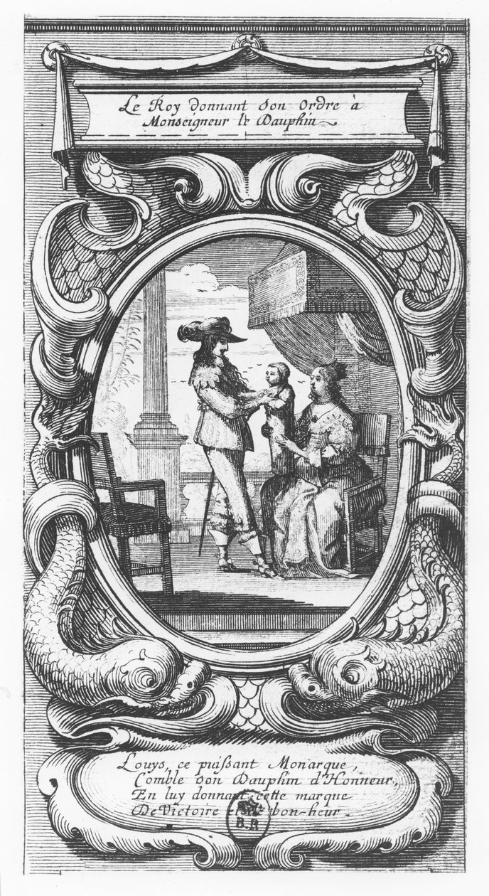 Louis XIII, King of France giving orders to Monseigneur le Dauphin by French School