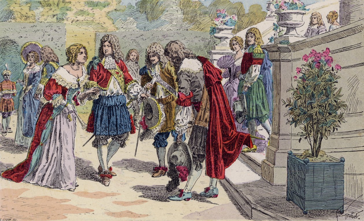 Louis XIV of France and His Court at Versailles by French School