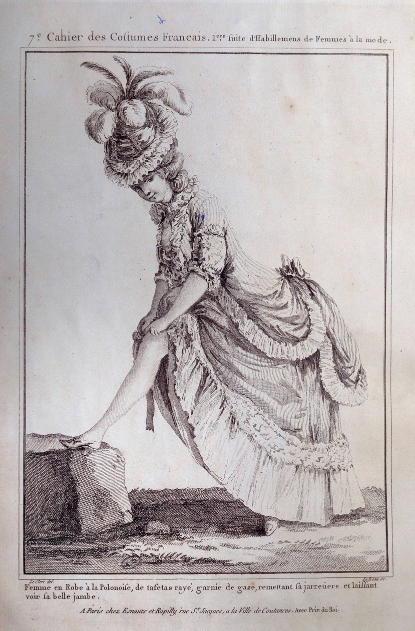 Louis XVI Fashion: A Young Woman in a Polish Dress by French School