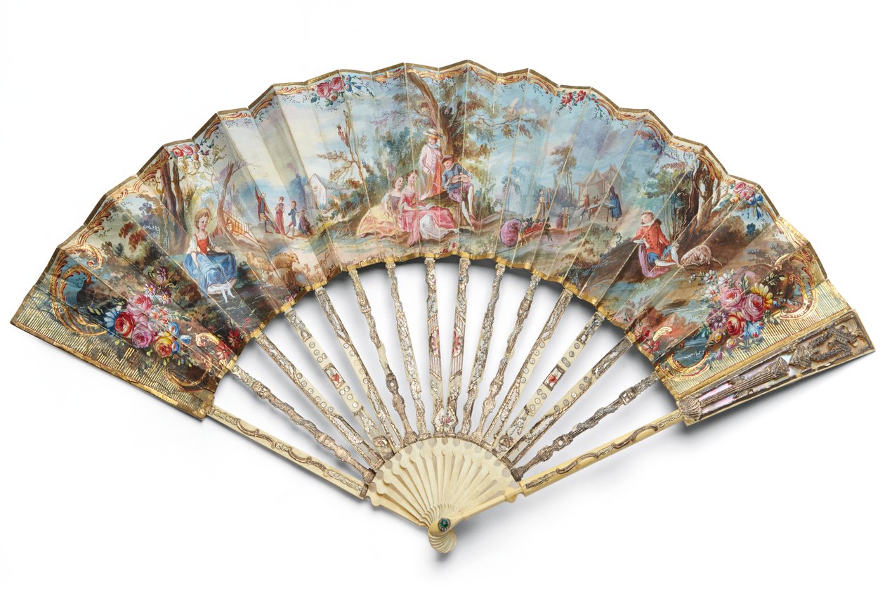 Louis XVI period fan, last quarter 18th century by French School