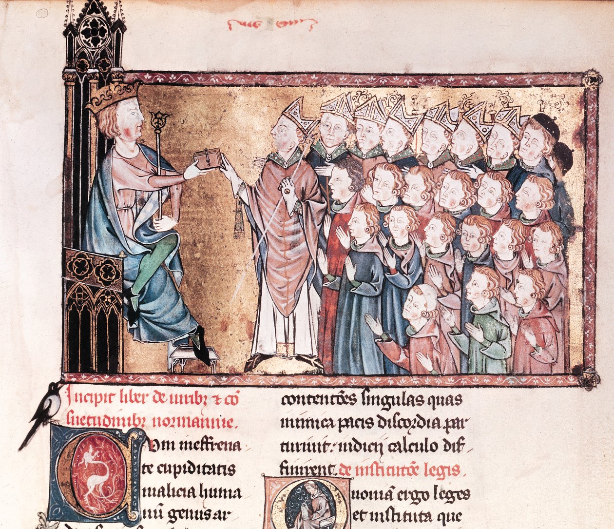Louis X the Stubborn Giving the Charter to the Normans, from Le Grand Coutumier de Normandie by French School