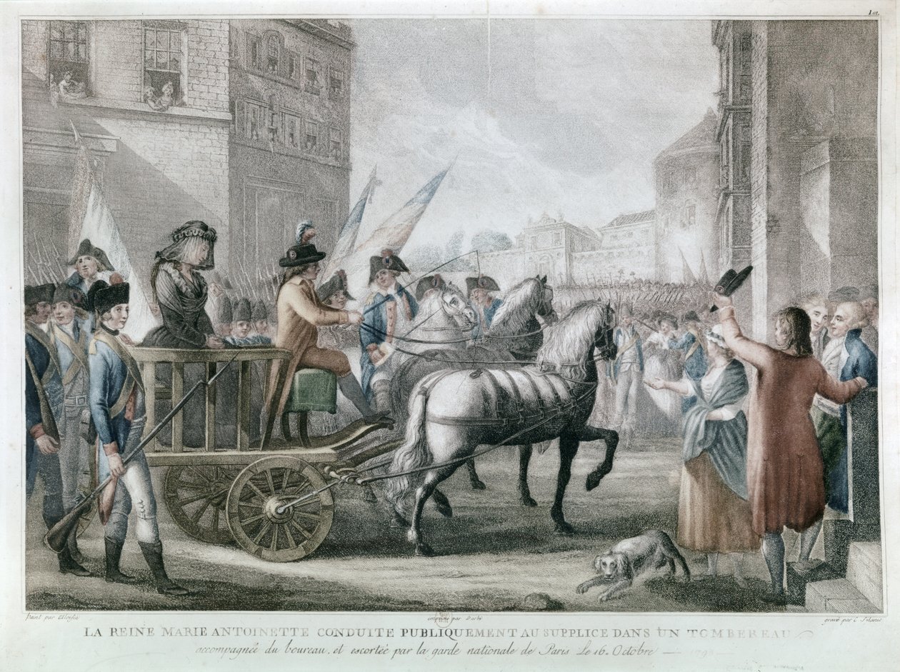 Marie-Antoinette Conducted to the Guillotine, Oct.16 by French School
