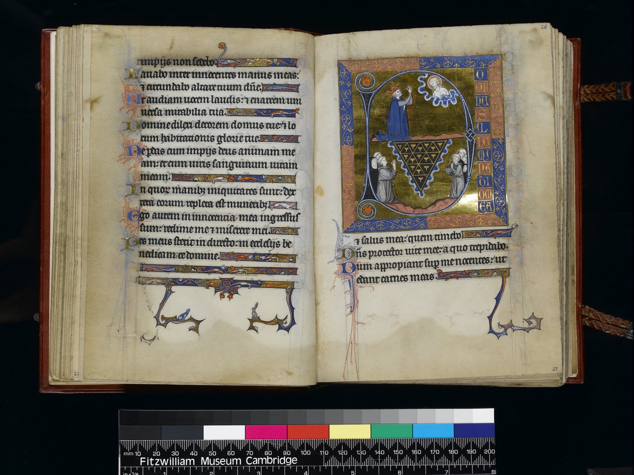 David Prays to God, from the Psalter and Hours of Isabella of France by French School