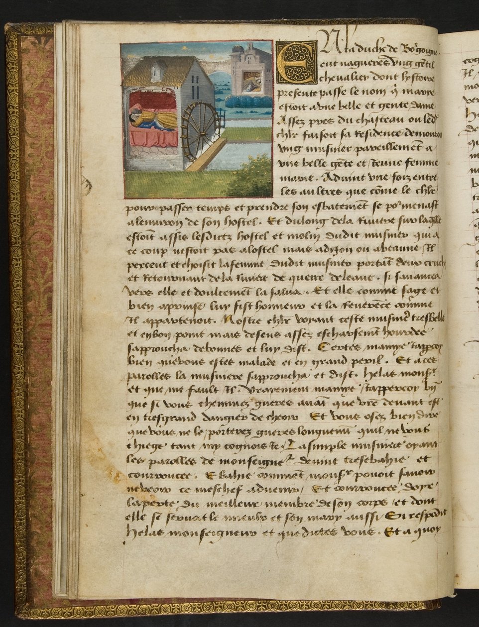 MS Hunter 252 008v Page from Cent Nouvelles Nouvelles, c.1461-62 by French School