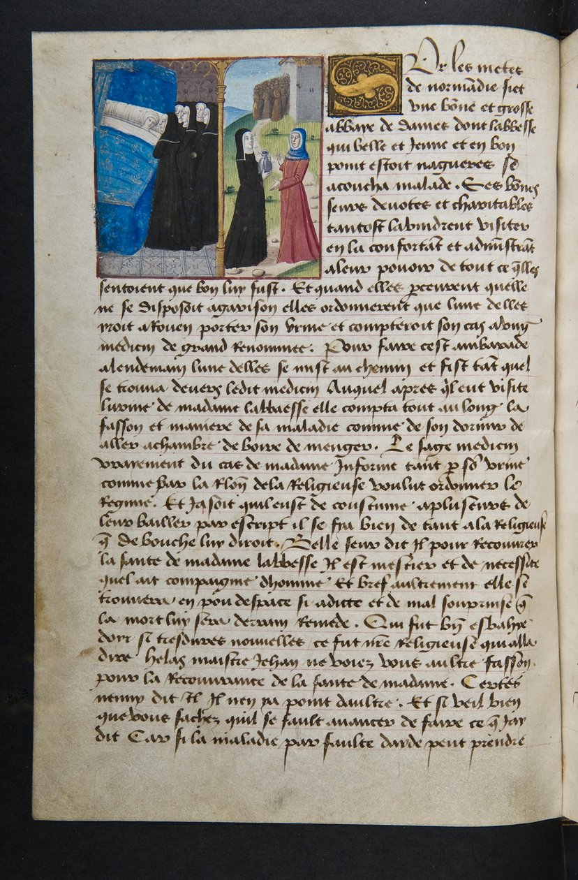 MS Hunter 252 045v Page from Cent Nouvelles Nouvelles, c.1461-62 by French School