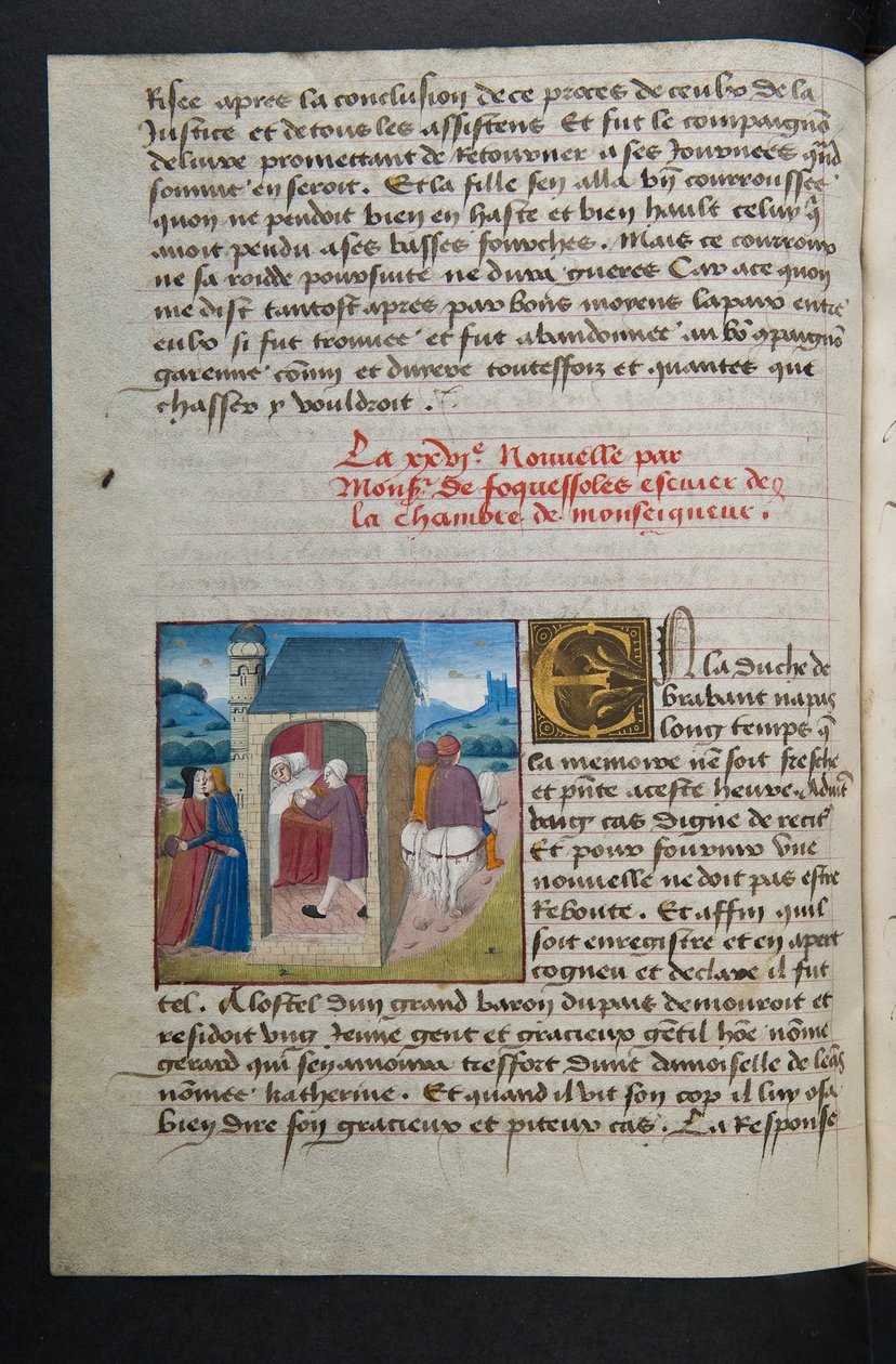 MS Hunter 252 054v Page from Cent Nouvelles Nouvelles, c.1461-62 by French School