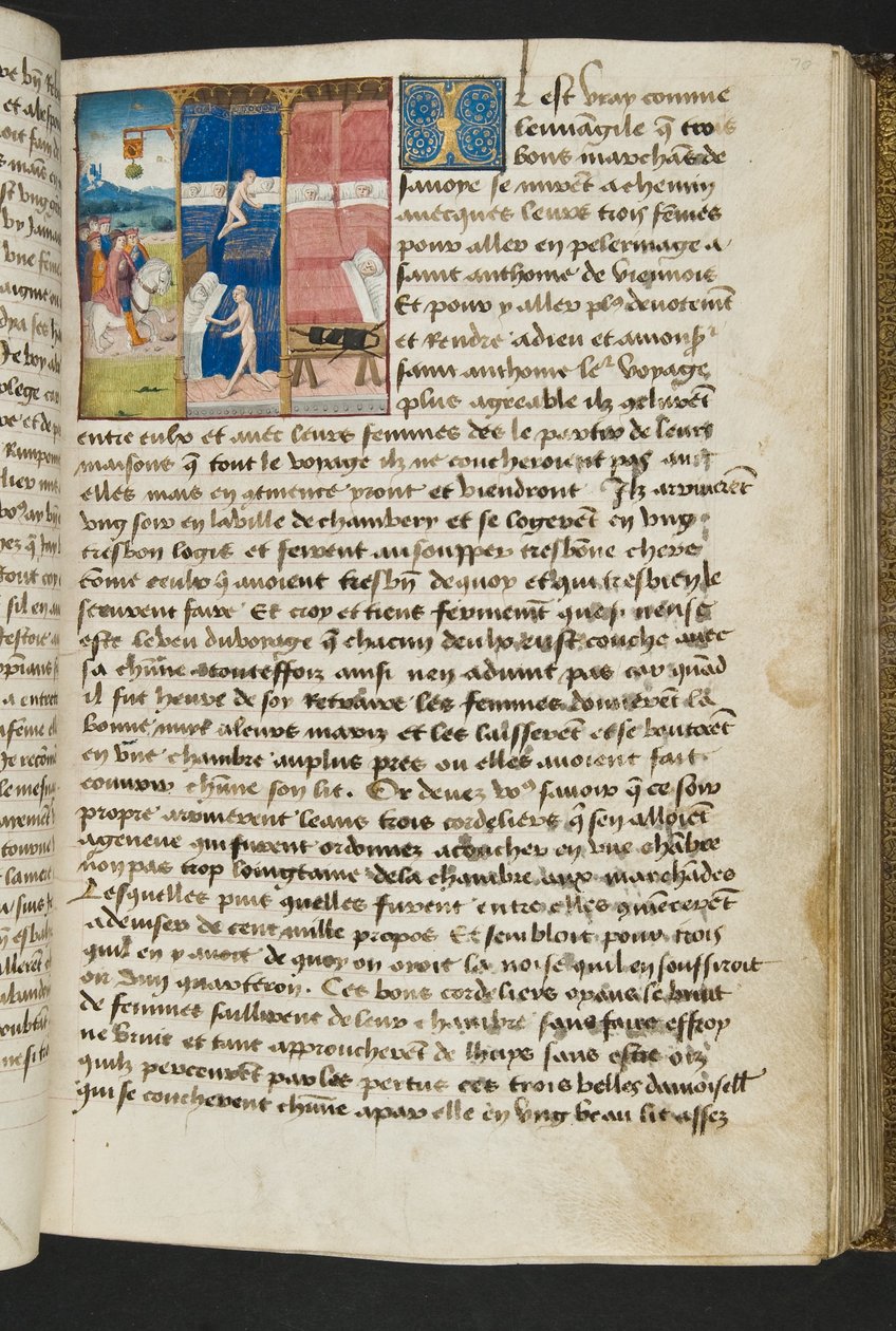 Page from Cent Nouvelles Nouvelles, c.1461-62 by French School