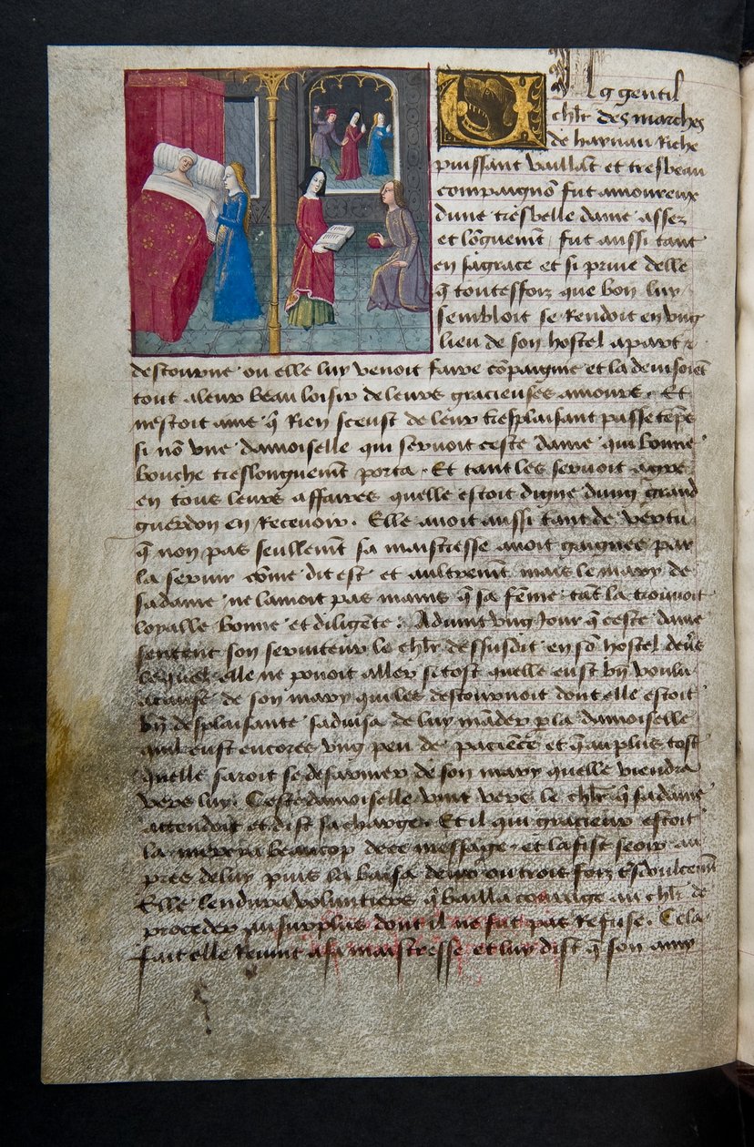 Page from Cent Nouvelles Nouvelles, c.1461-62 by French School