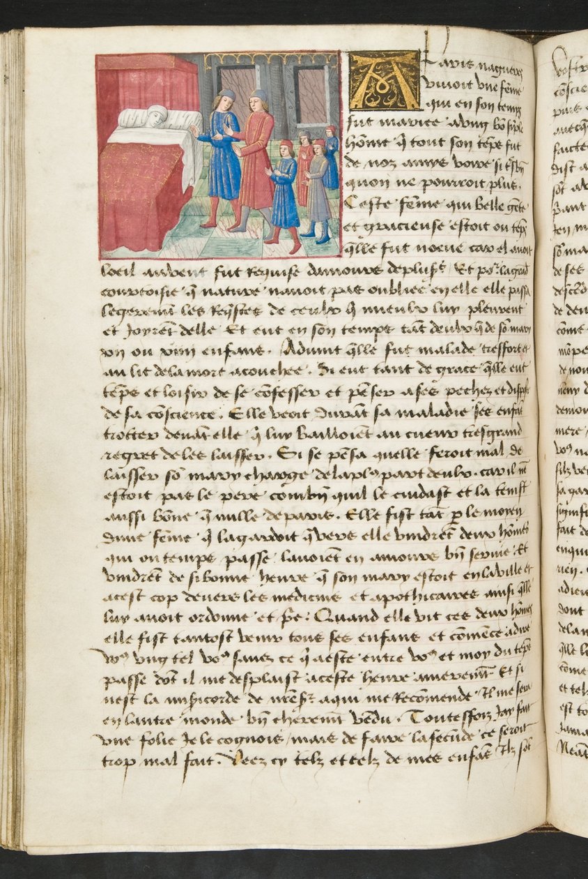 Page from Cent Nouvelles Nouvelles, c.1461-62 by French School
