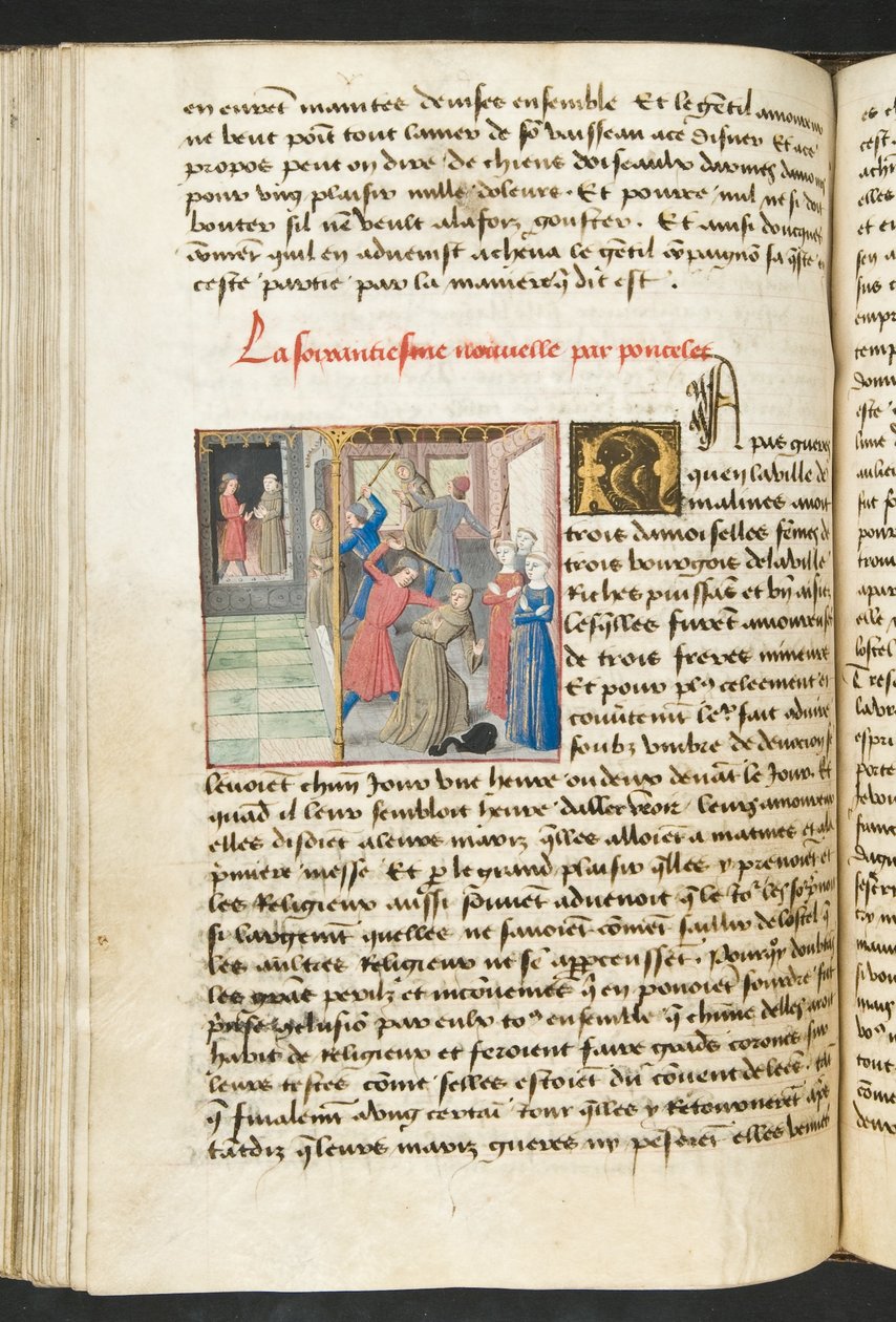 Page from Cent Nouvelles Nouvelles, c.1461-62 by French School