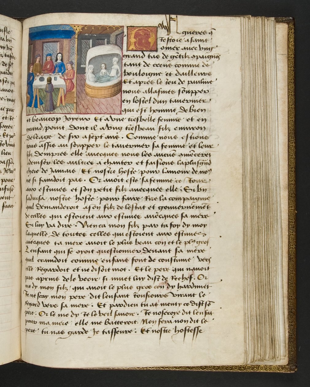 Page from Cent Nouvelles Nouvelles, c.1461-62 by French School