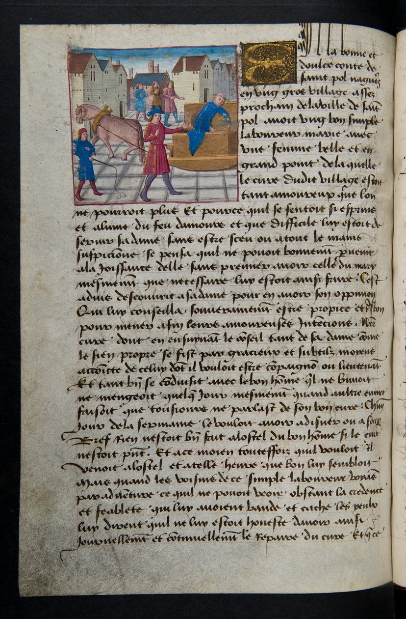 Page from Cent Nouvelles Nouvelles, c.1461-62 by French School