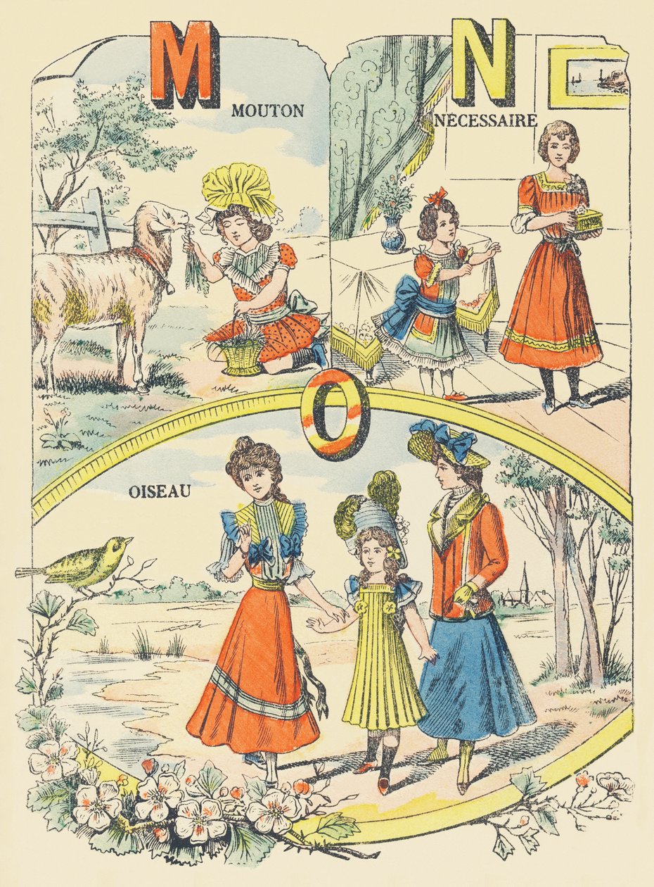 Sheep, Necessiary, Bird by French School
