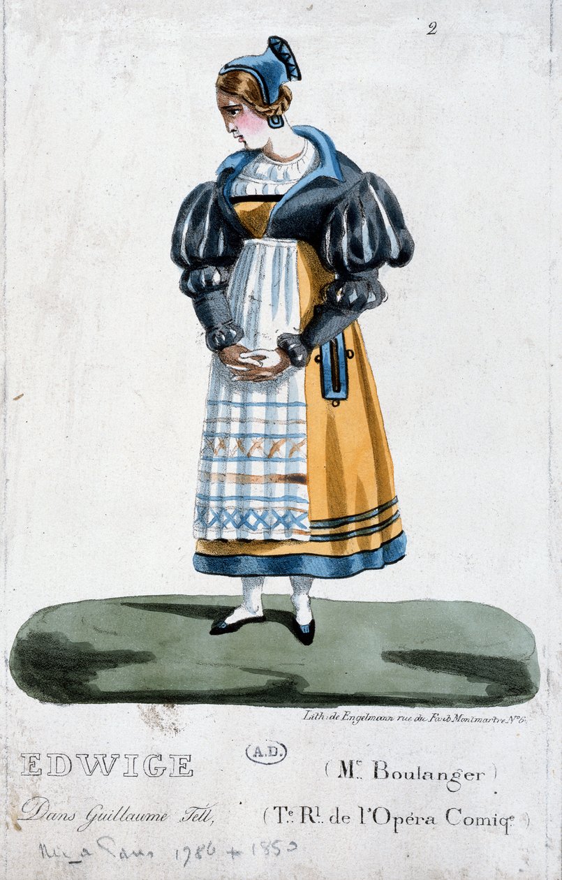 Madame Boulanger in the role of Edwige in the opera Guillaume Tell by Rossini by French School