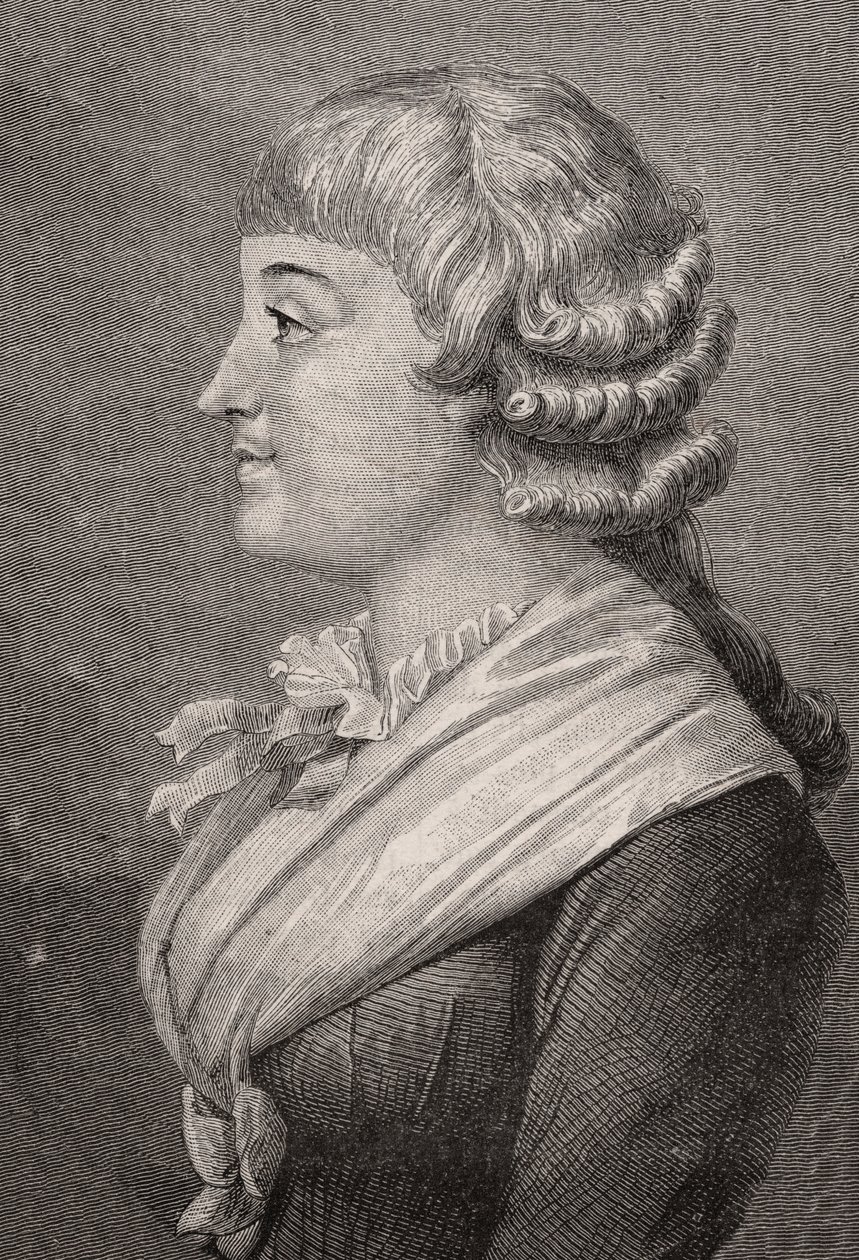 Madame Roland, Engraved by Stephane Pannemaker after Rambert, from 