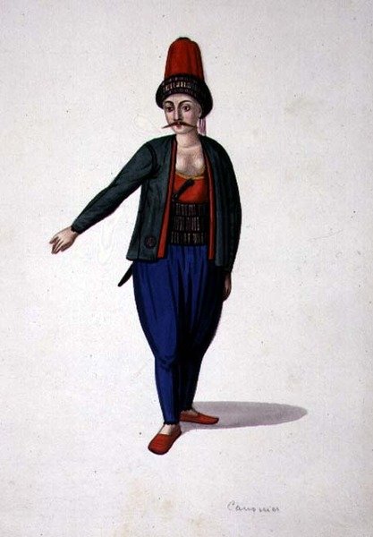 Man with a dagger, Ottoman period, third quarter of 18th century by French School