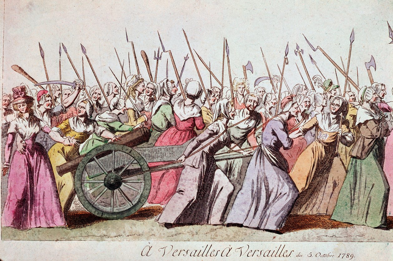 March of the Women on Versailles, Paris, 5th October 1789 by French School