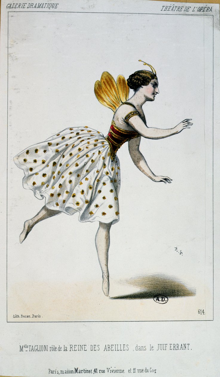 Maria Taglioni as the Queen Bee in Le Juif errant by Jacques Fromental Halevy by French School