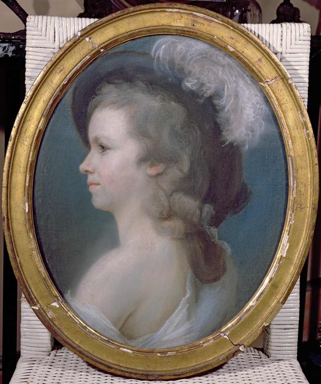 Marie Anne Paulze as young girl by French School