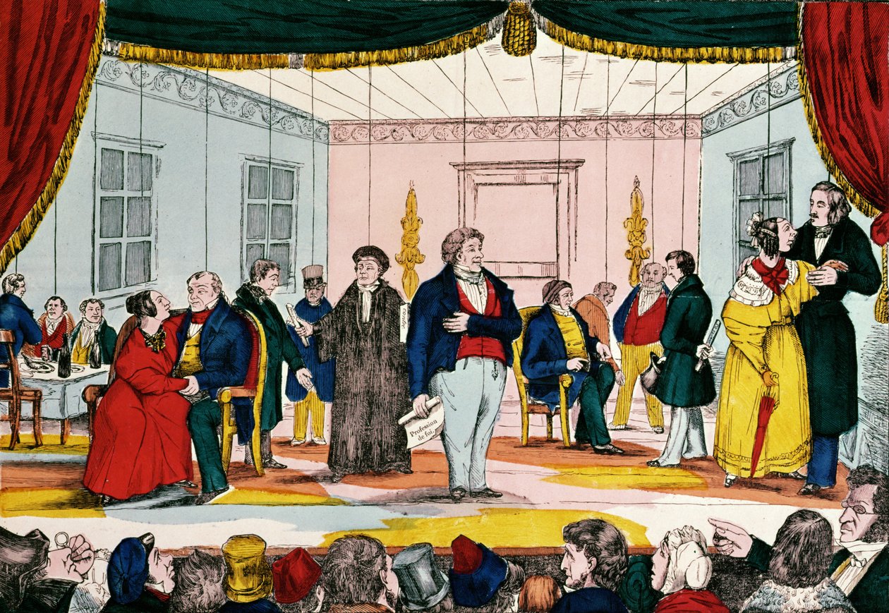 Marionettes, Caricature of the Bourgeoisie, 1839 by French School