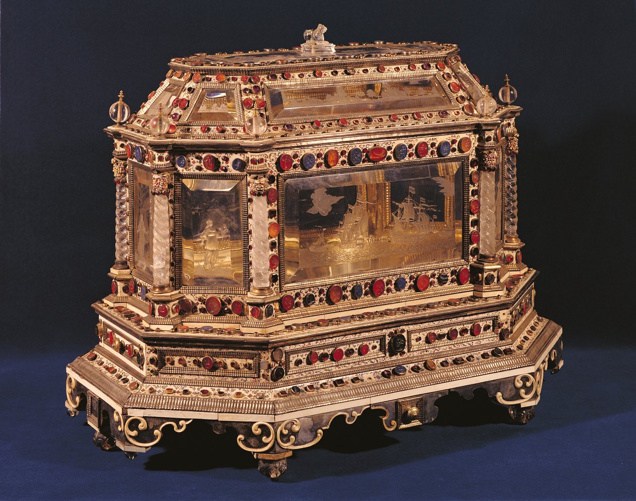 Marriage coffer, 1753 by French School