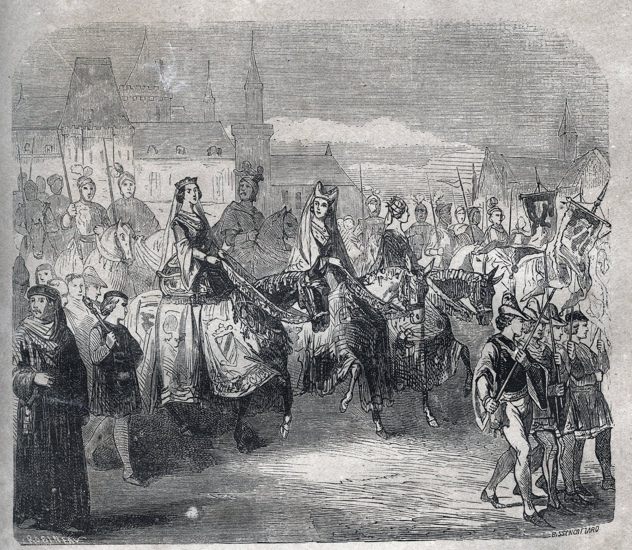 Marriages of King Louis X the Hutin (1289-1316) and his brothers Philippe by French School