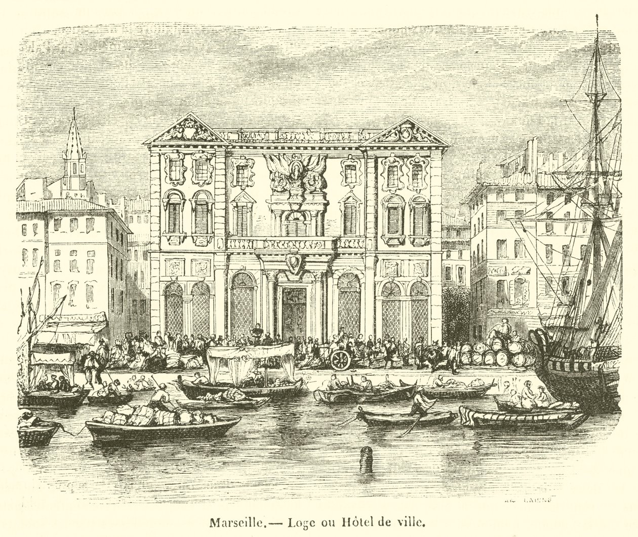 Marseille, Loge or City Hall by French School