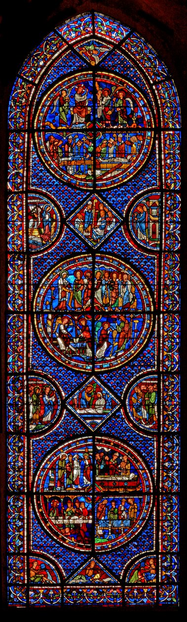 Mary Magdalene Window: Scenes from Her Life by French School