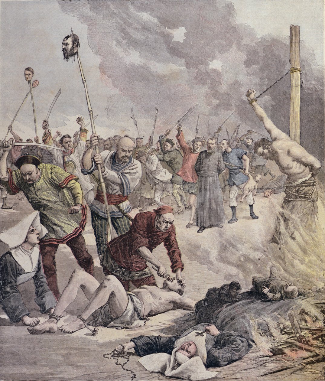 Massacres in China, from Le Petit Journal, 1891 by French School