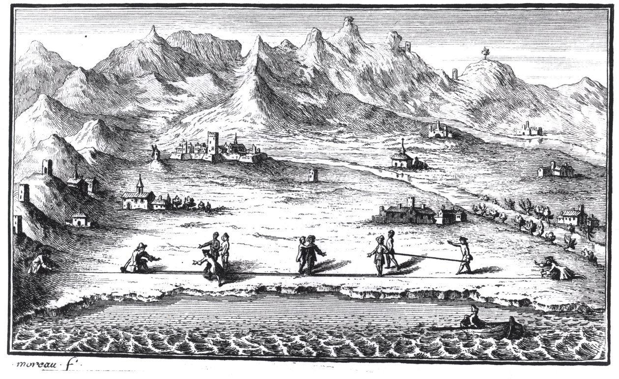 Measuring the Meridian, Illustration from La Meridienne de Paris by Cesar-Francois Cassini de Thury by French School