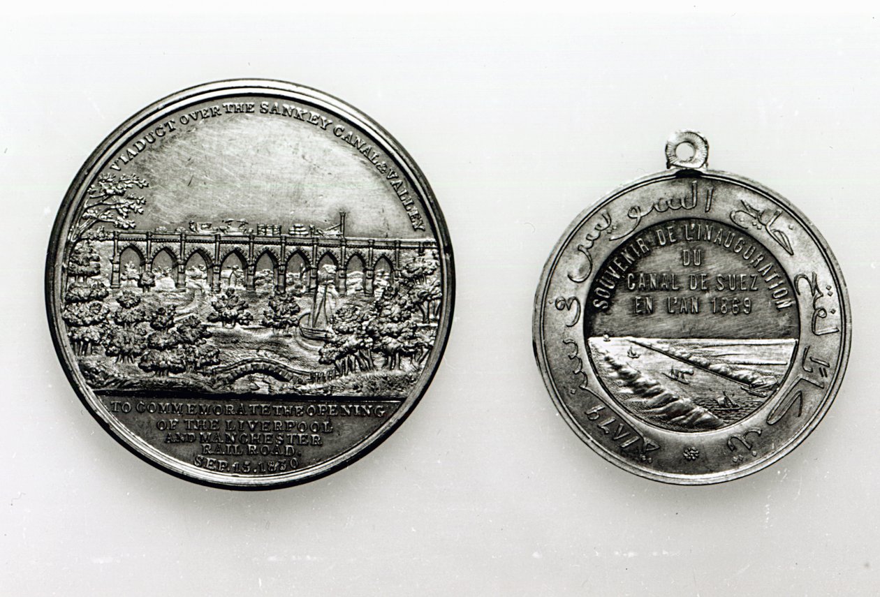 Medal commemorating the opening of the Suez Canal, 1869 by French School