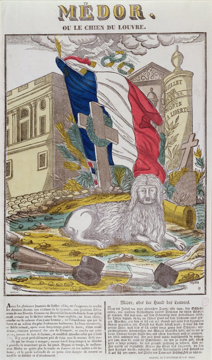 Medor, the Faithful Dog of the Louvre by French School