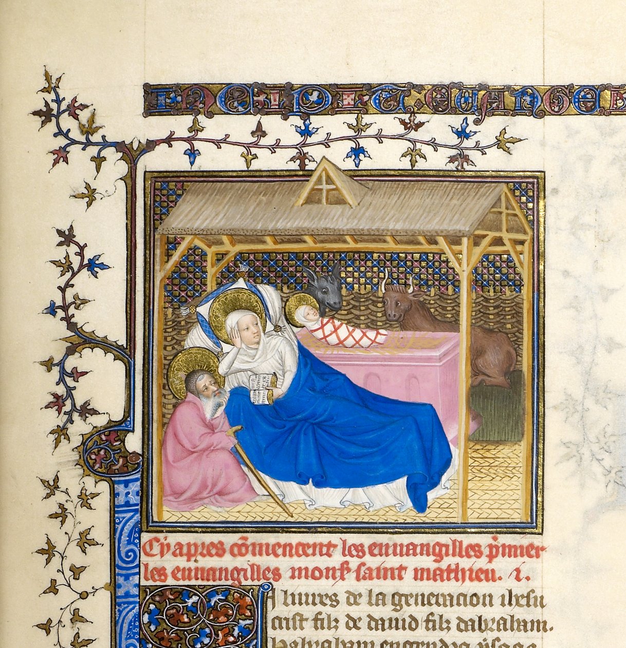 Miniature with Nativity of Christ, c.1403-1404 (detail) by French School