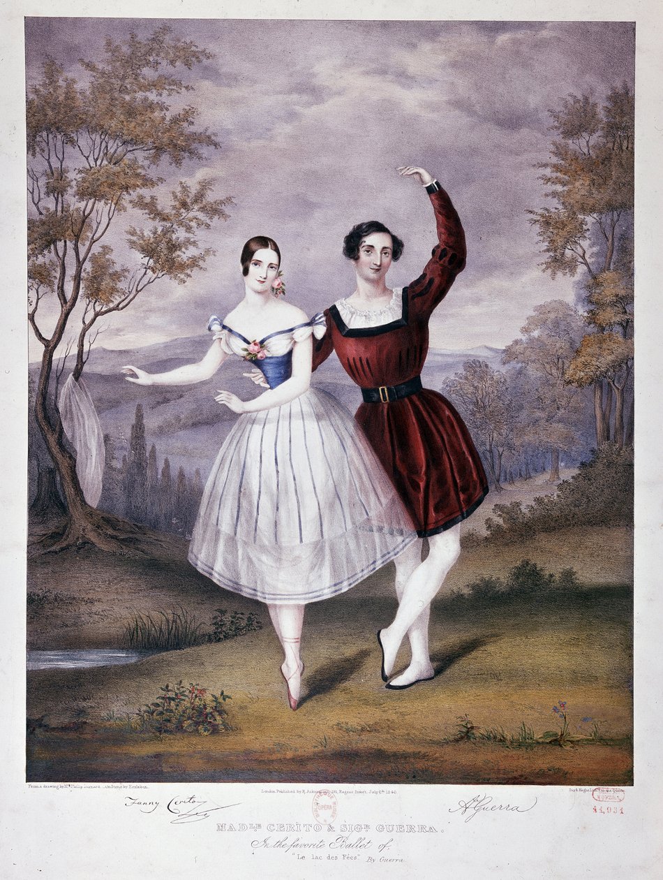 Miss Guerra and M. Guerra in The Lake of Fees, Ballet at the Opera by French School